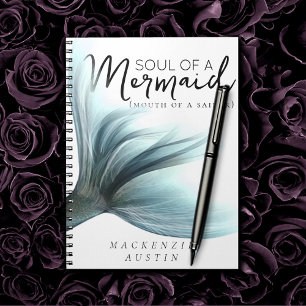 Caderno Espiral Alma de Sereia Boca do Marinheiro Engraçado