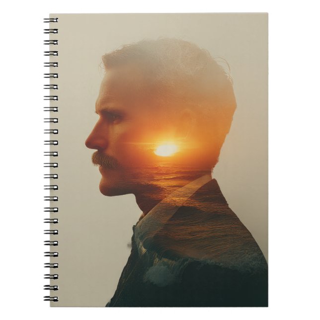 Caderno Espiral Alma do Oceano: Exposição Dupla Aquarela (Frente)