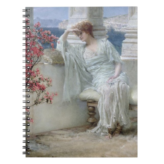 Caderno Espiral Alma-Tadema | seus olhos é com seus pensamentos? (Frente)