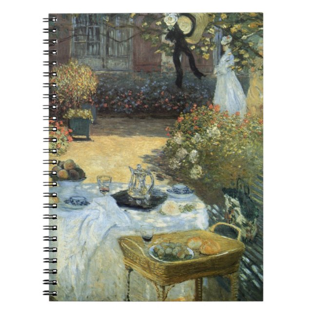 Caderno Espiral Almoço de Claude Monet, Impressionismo Antigo (Frente)