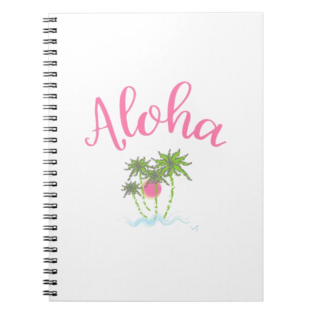 Caderno Espiral Aloha Beaches Hawaiian Style Summera (Frente)