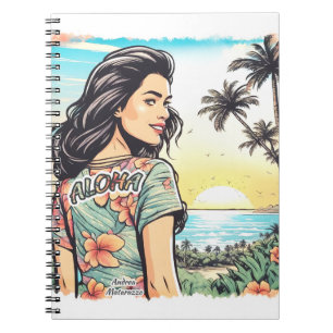 Caderno Espiral Aloha Girl