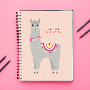 Caderno Espiral Alpaca bonito personalizada