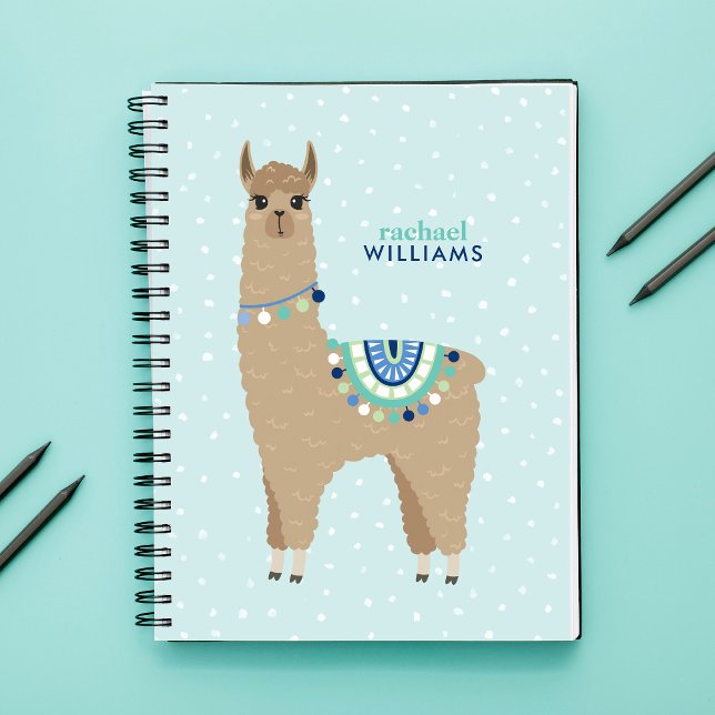Caderno Espiral Alpaca Cute Personalizado (Criador carregado)