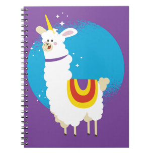 Caderno Espiral Alpaca Unicorn