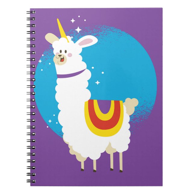 Caderno Espiral Alpaca Unicorn (Frente)