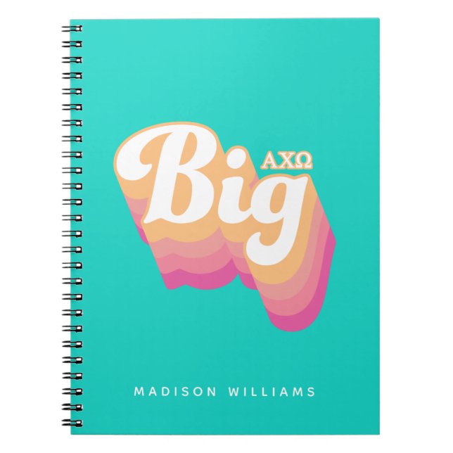 Caderno Espiral Alpha Chi Omega| Grande (Frente)
