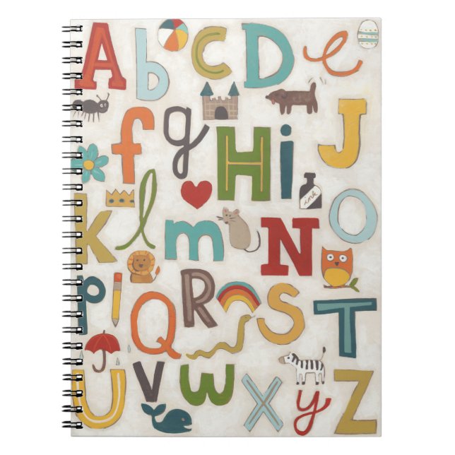 Caderno Espiral Alphabet Soup (Frente)