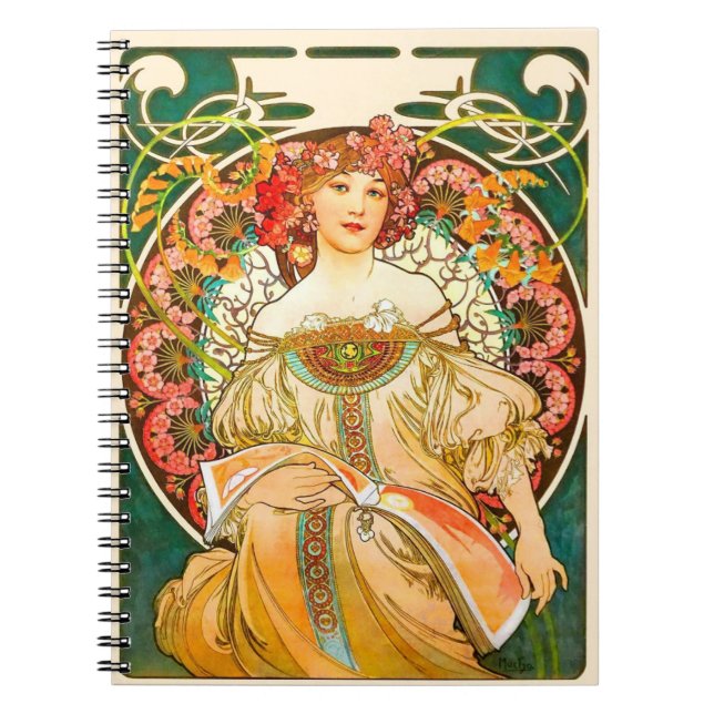 Caderno Espiral Alphonse Mucha Art Nouveau Daydre (Frente)