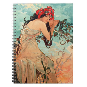 Caderno Espiral Alphonse Mucha, As Estações, Verão (1896)