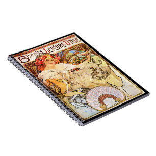 Caderno Espiral Alphonse Mucha Biscuits Lefevre-Utile