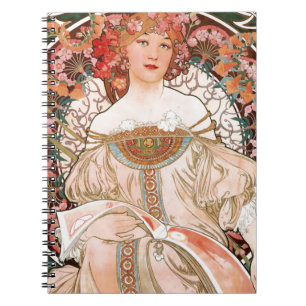 Caderno Espiral Alphonse Mucha: Daydream (Rêverie)
