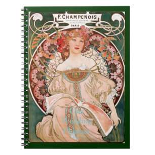 Caderno Espiral Alphonse Mucha F. Champenois