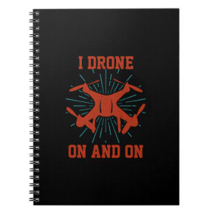 Caderno Espiral Alterar Texto ou Adicionar Nome, Eu Drone Ativado