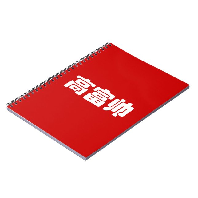 Caderno Espiral Alto, rico e bonito 高 富 帅 MEME Hanzi Chinês (Left Side)