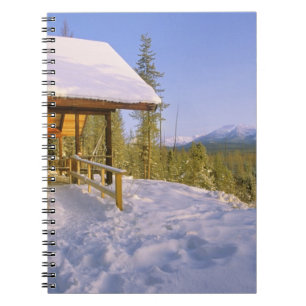 Caderno Espiral aluguer de cabine USFS Schnauss no Inverno com vis