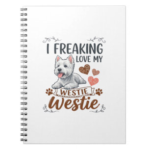 Caderno Espiral Amando Corações e Patas de Westie_1