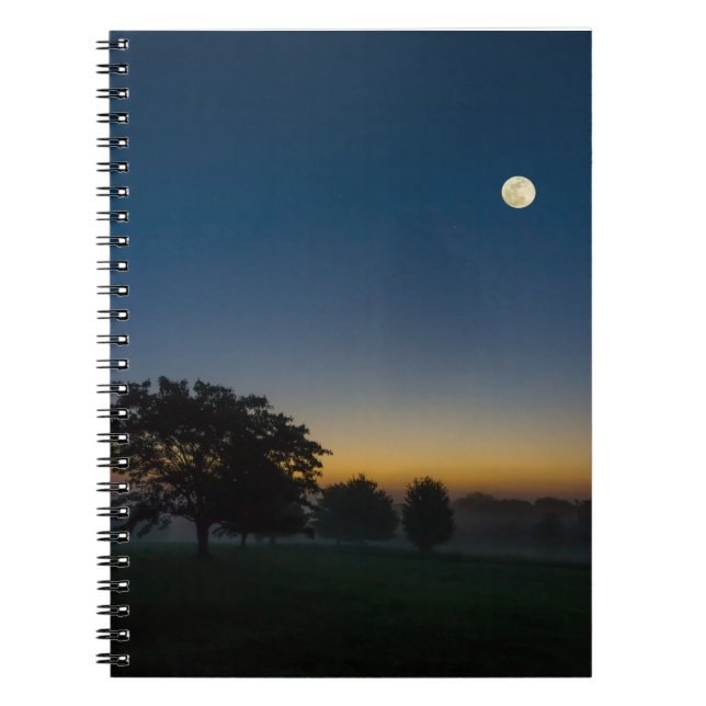 Caderno Espiral Amanhecer de Verão Com a Lua (Frente)