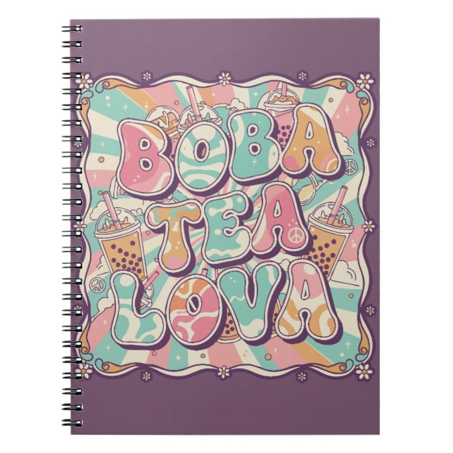 Caderno Espiral Amante de Boba Tea (Frente)