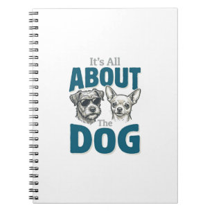 Caderno Espiral Amante de Cachorro Engraçado Gráfico de Gravura Vi