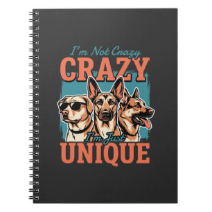Caderno Espiral Amante de Cachorro Loucamente Único