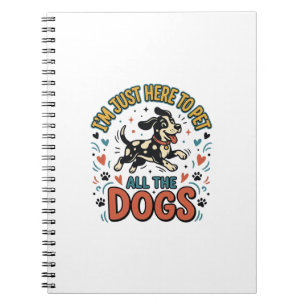 Caderno Espiral Amante de Cão Engraçado Vintage Pet Todos os Cães