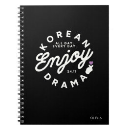 Caderno Espiral Amante de Drama Coreano Moderno