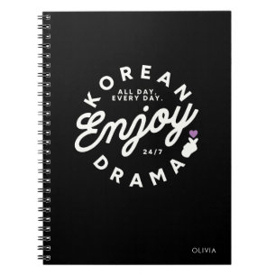 Caderno Espiral Amante de Drama Coreano Moderno