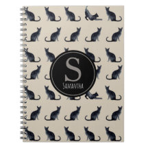 Amante de Gato Preto Taupe e Aquarela