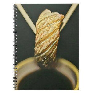 Caderno Espiral Amante de sushi japonês