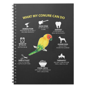 Caderno Espiral Amante talentoso engraçado do pássaro de Sun