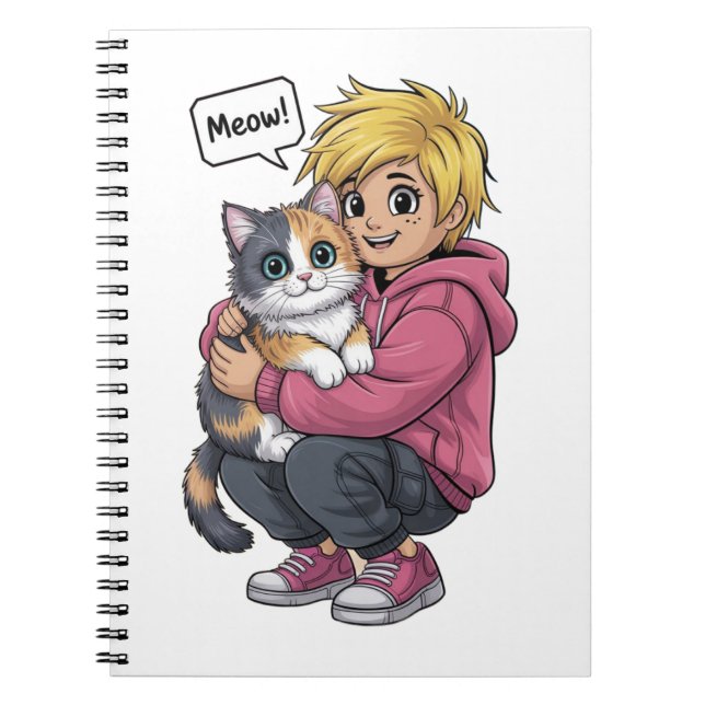 Caderno Espiral Amantes de gatos (Frente)