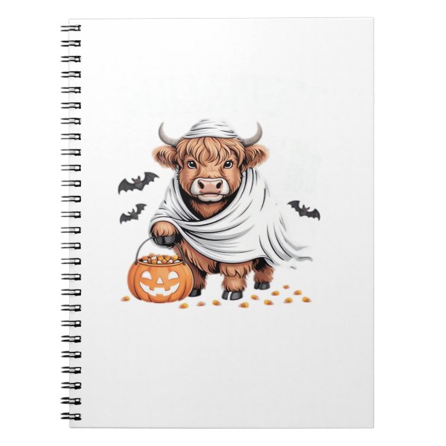 Caderno Espiral Amantes de os animais de Dia de as Bruxas engraçad (Frente)