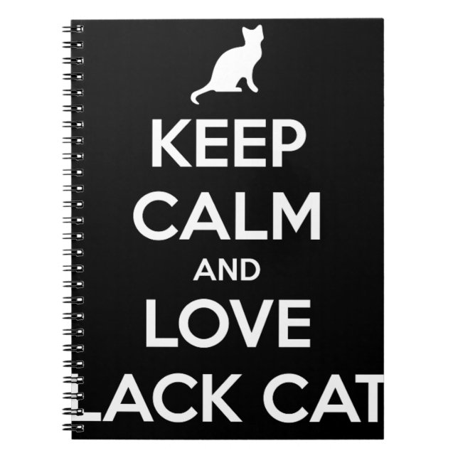 Caderno Espiral Amar Gatos Negros (Frente)
