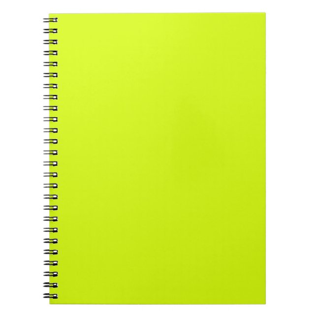 Caderno Espiral Amarelo Chartreuse (cor sólida) (Frente)