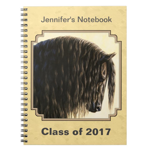 Caderno Espiral Amarelo Frísia Draft Horse (Frente)