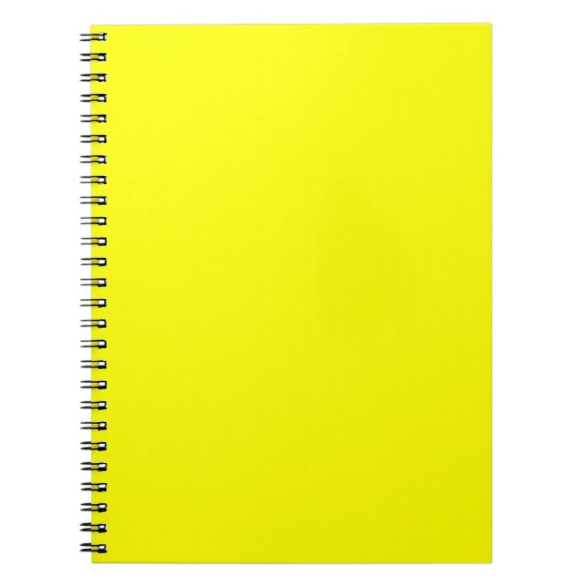 Caderno Espiral Amarelo Neon Cor Sólida (Frente)