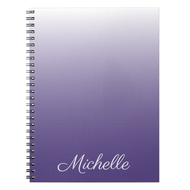 Caderno Espiral Ambre ultra violeta personalizada de gradiente (Frente)