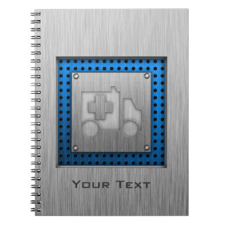 Caderno Espiral Ambulância; Metal-olhar