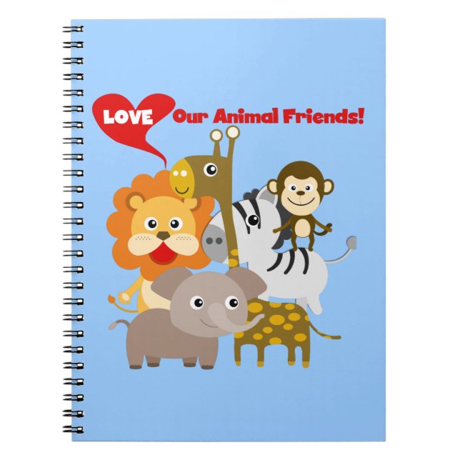 Caderno Espiral Ame Os Nossos Amigos Animais (Frente)
