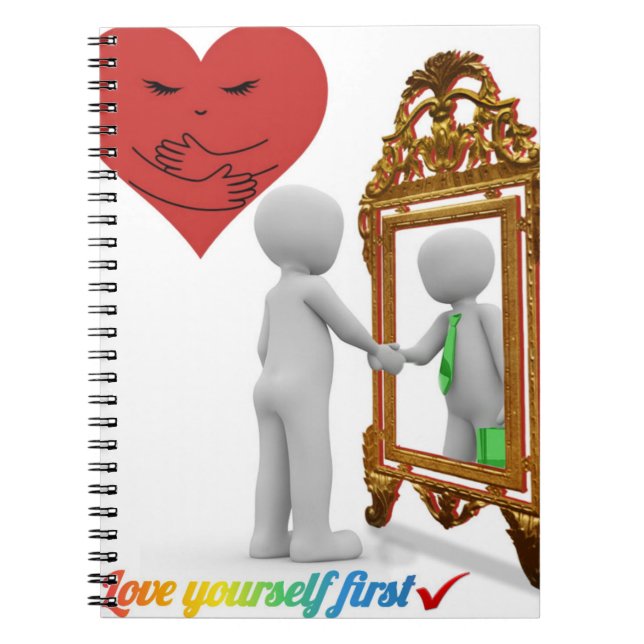 Caderno Espiral Ame-Se Primeiro Notebook Motivativo | AutoL (Frente)