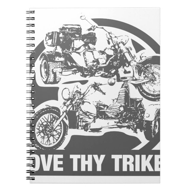 Caderno Espiral ame thy trike - motocicleta (Frente)