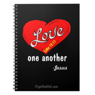 Caderno Espiral Ame um ao outro gotGod316.com Jesus