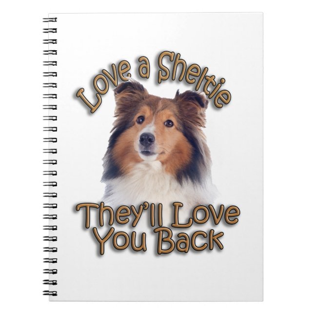 Caderno Espiral Ame Uma Sheltie (Frente)