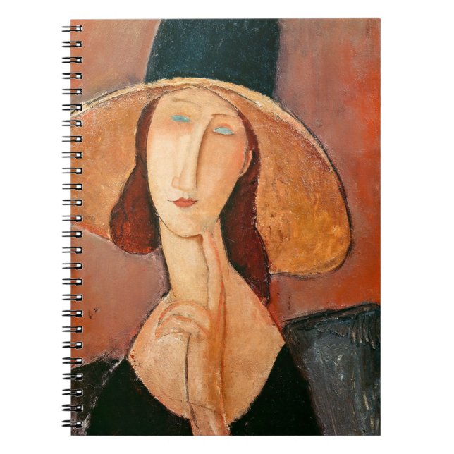 Caderno Espiral Amedeo Modigliani - Jeanne Hebuterne em Grande Cha (Frente)
