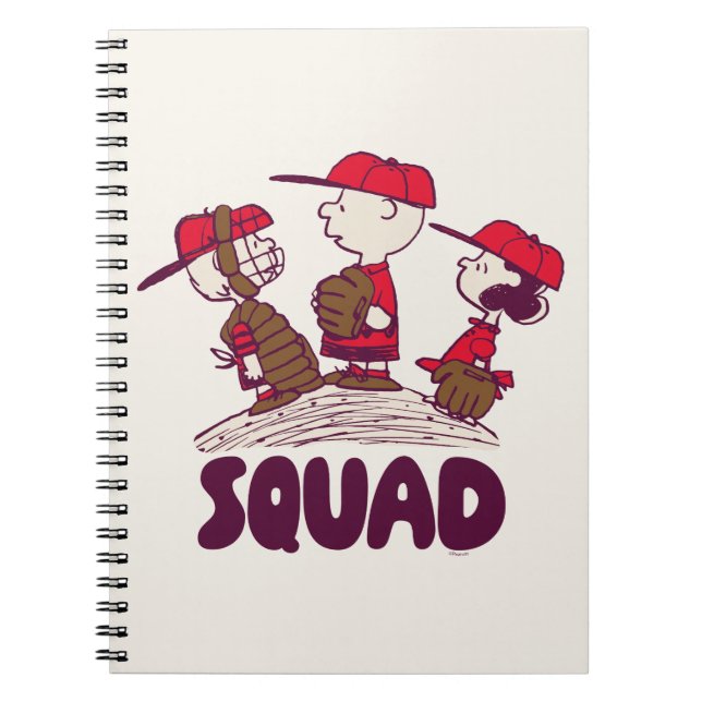 Caderno Espiral Amendoins | Esquadrão de Baseball (Frente)