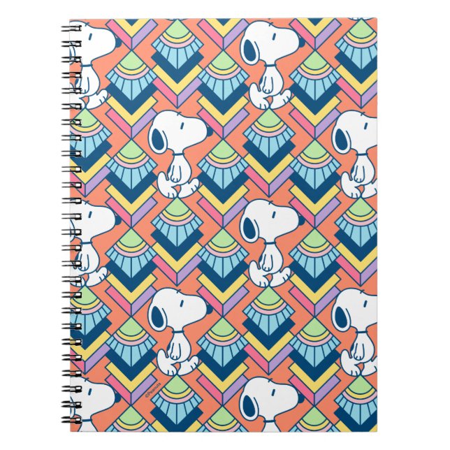 Caderno Espiral Amendoins | Padrão de Sonhos de Deco Snoopy (Frente)