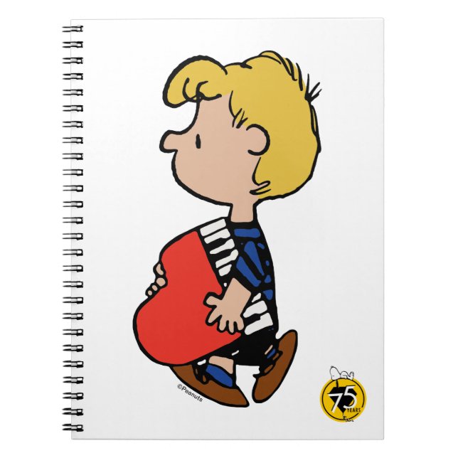 Caderno Espiral Amendoins | Piano de Viagem de Schroeder (Frente)