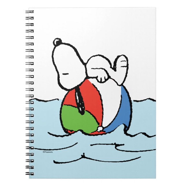 Caderno Espiral Amendoins | Snoopy Beach Ball Beach (Frente)