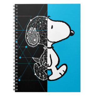 Caderno Espiral Amendoins Snoopy Design geométrico